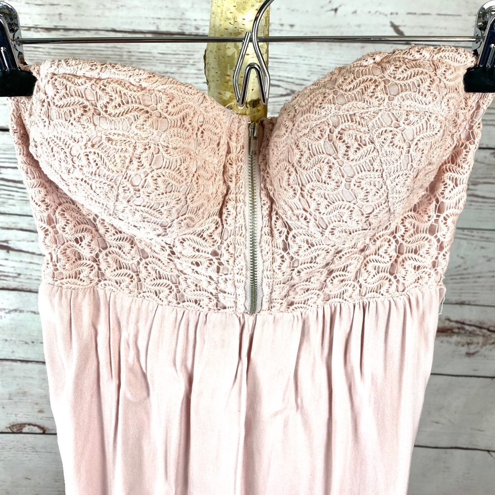 Poetry Pink Strapless Dress Medium - Picture 2 of 6